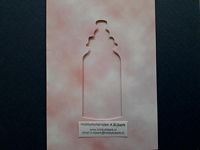 Stanskaart Baby / Geboorte speenfles marmer roze 5 stuks - Klik op de afbeelding om het venster te sluiten